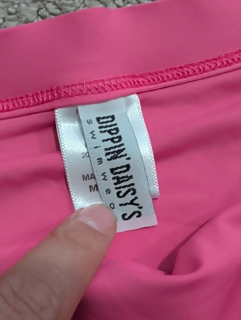 Dippin' Daisy's Neon Pink Scoop Bikini Set High Waisted High Cut Medium - Picture 2 of 7